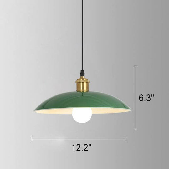 Industriële Elegante Groene Hanglamp in  Meerdere Formaten