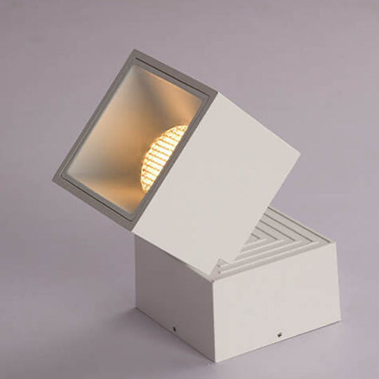Moderne Aluminium Semi-Flush Mount Plafondlamp – Zwart/Wit – LED 7W/12W