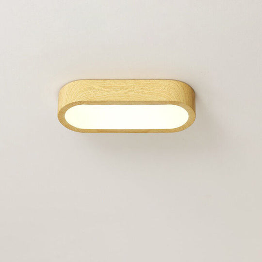 Moderne Houten Plafondlamp – Hout/Walnoot Houtnerf – LED 8W