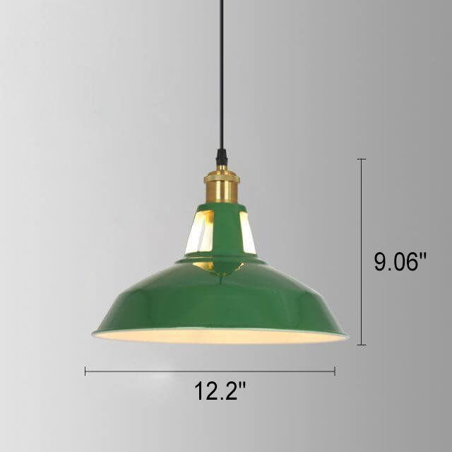 Industriële Elegante Groene Hanglamp in  Meerdere Formaten