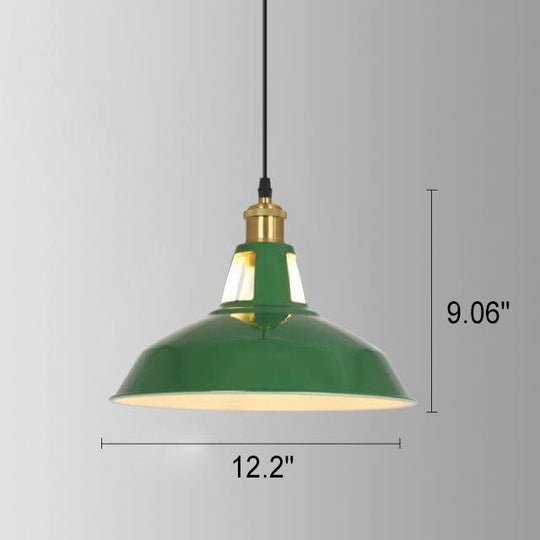 Industriële Elegante Groene Hanglamp in  Meerdere Formaten