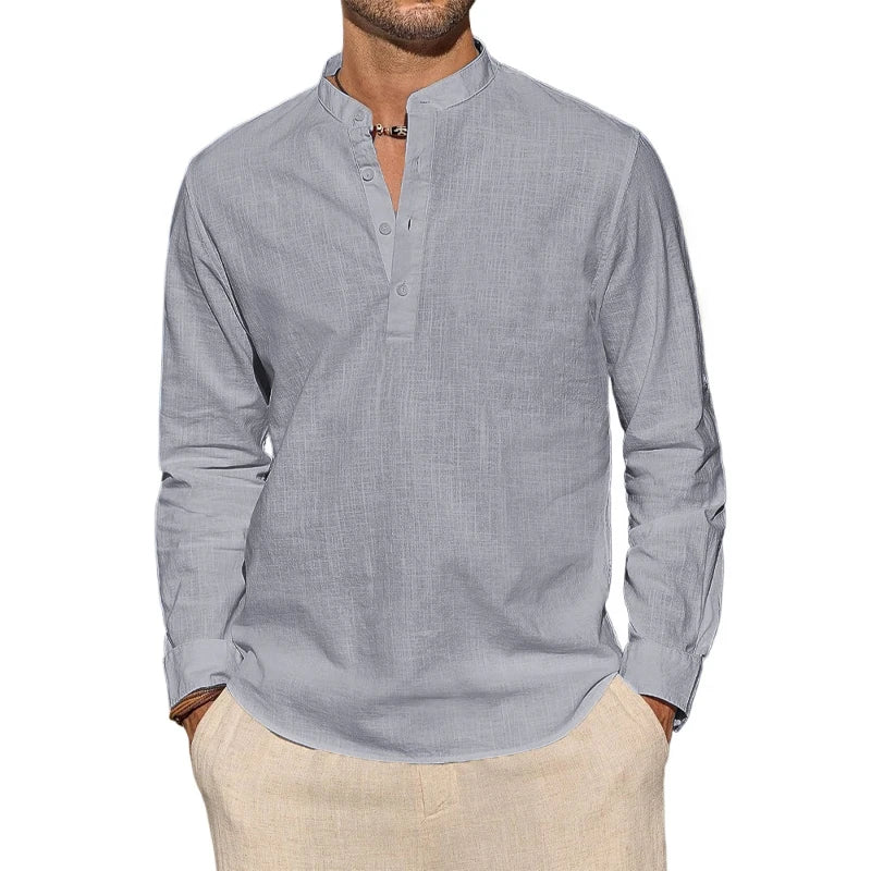 Chic Cotton Henley Shirt