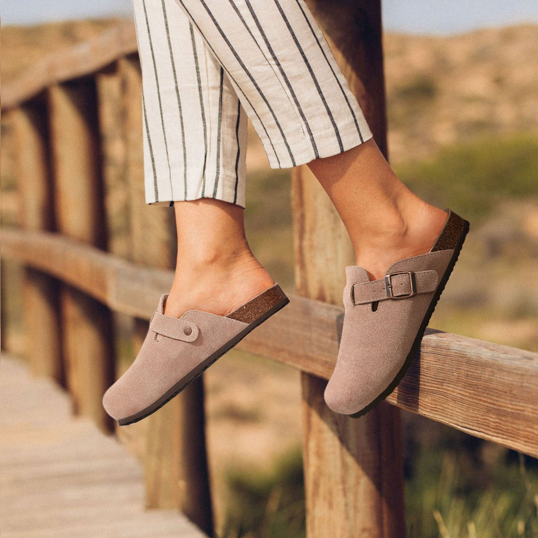 Classic Suede Open Back Loafers