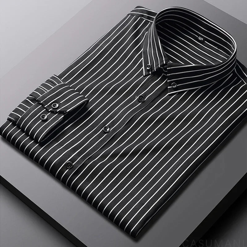 Givalli - Casual Gestreept Heren Shirt