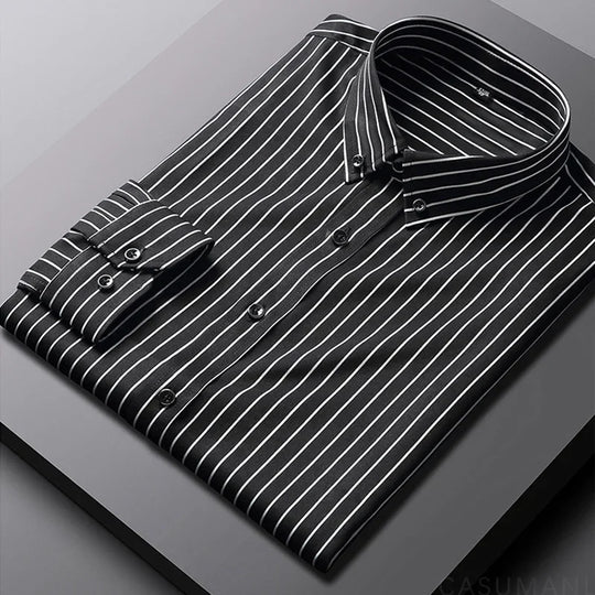 Givalli - Casual Gestreept Heren Shirt