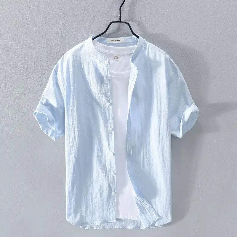 Katoenen en linnen zomershirt