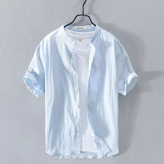 Katoenen en linnen zomershirt