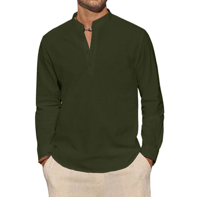 Chic Cotton Henley Shirt