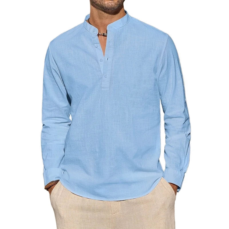Chic Cotton Henley Shirt