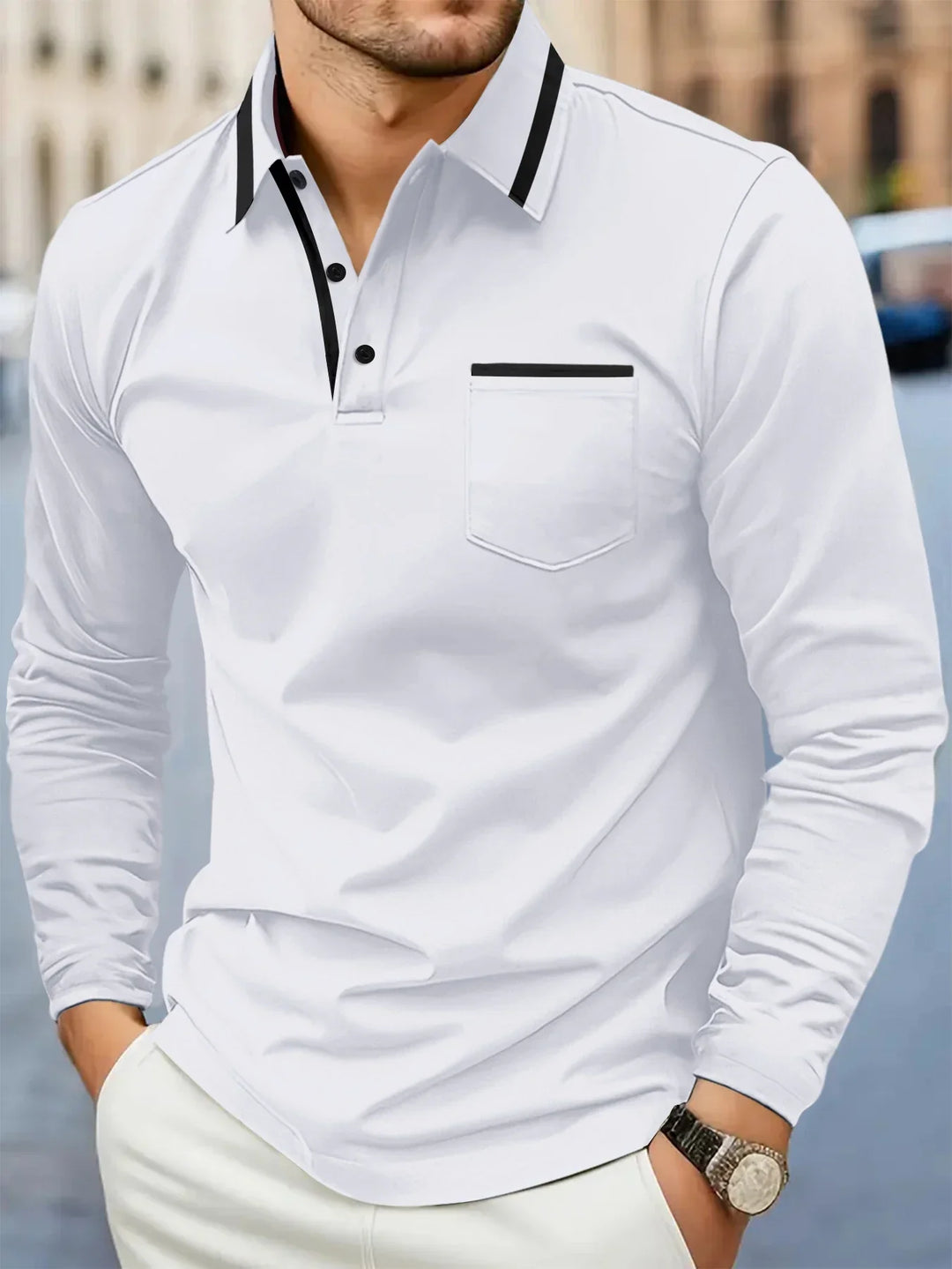 Relaxed Polo Sweater