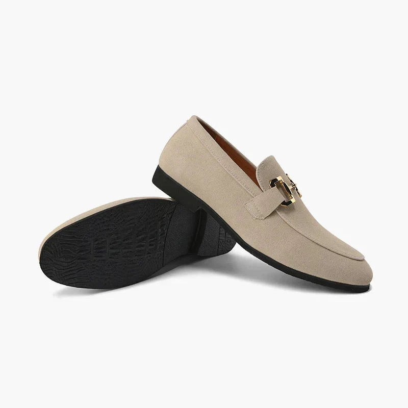 Carvell Line Minimalist Suede Loafers