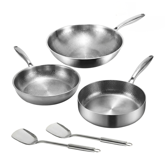 Gehamerde Titanium Kookgerei Set Pro