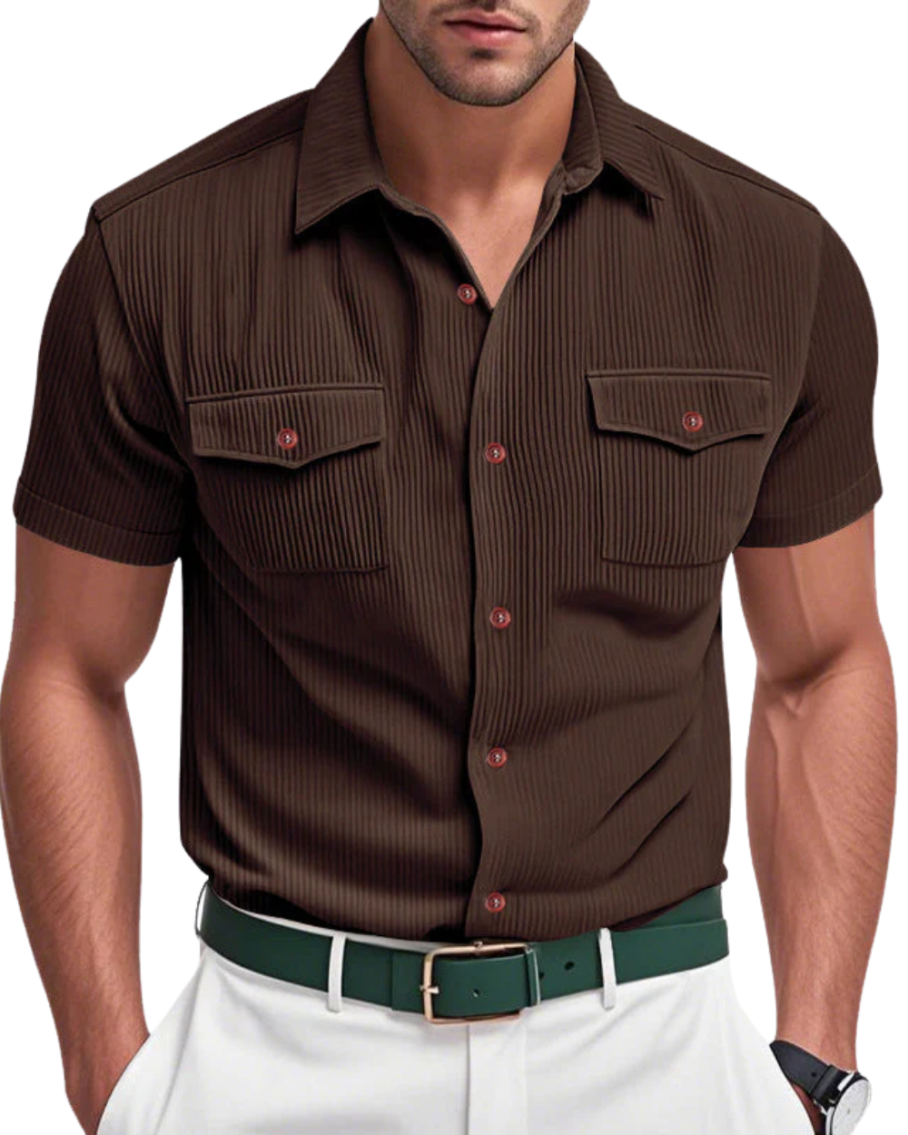 Stijlvol corduroy herenoverhemd