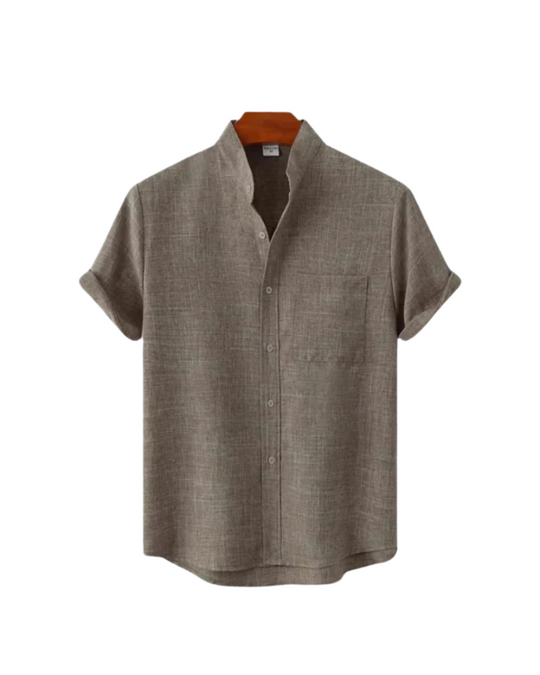 Korte Mouwen Venetiaans Linnen Shirt