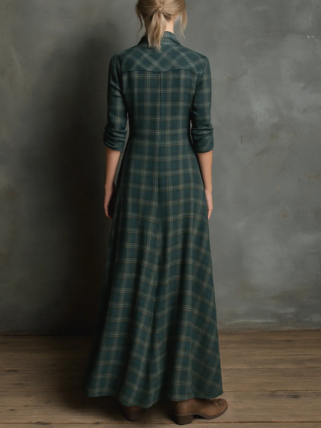 Talia™ | Moderne boho ruitjesjurk
