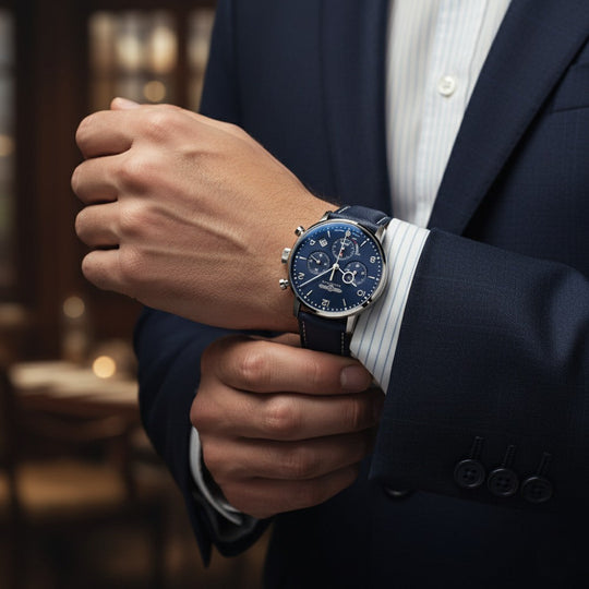 Zeppelin 100 Jaar Blauwe Chronograaf Watch