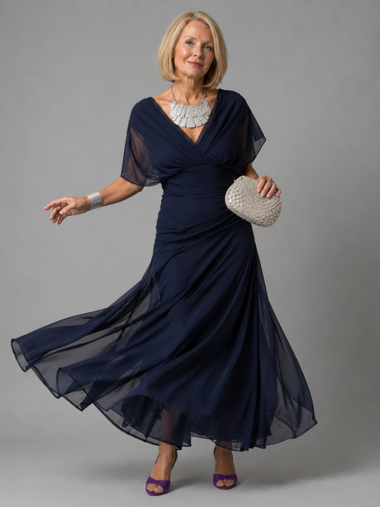 Evelina™ | Elegante Buikcamouflerende Maxi Jurk