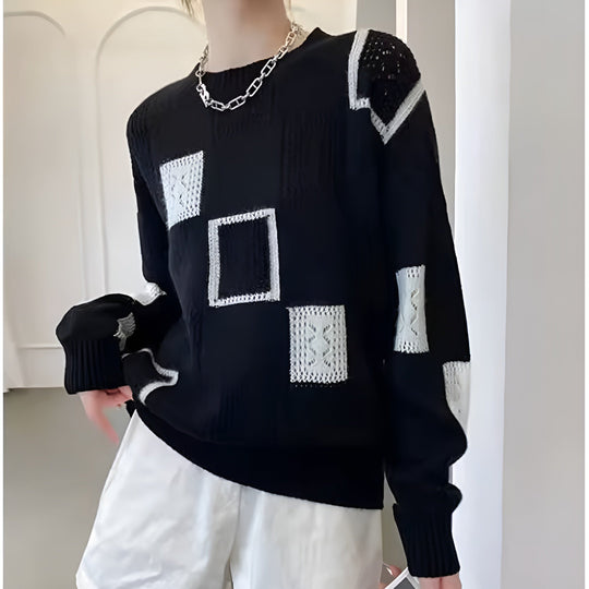 Naren™ | Moderne zachte patchwork trui