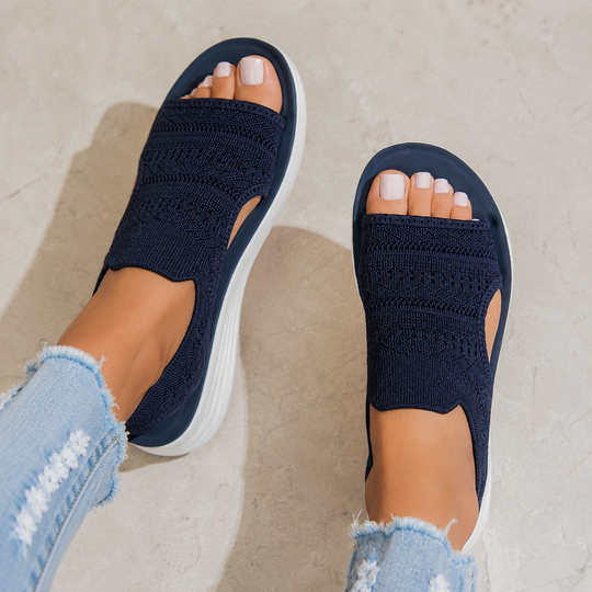 Ria™ | Comfortabele Ademende Platformsandalen Van Gebreid Materiaal
