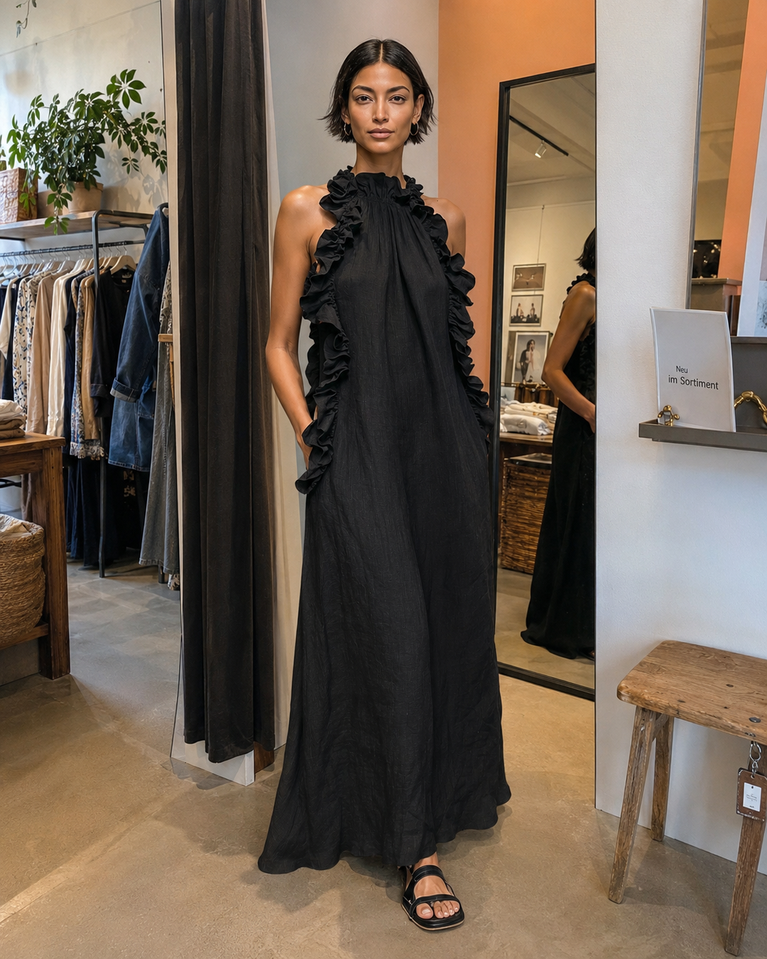 Isolde™ | Buikbedekkende Maxi Jurk Met Ruches
