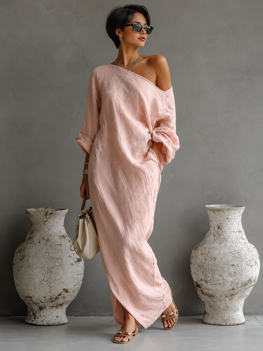 Daniella™ | Soepelvallende Abstracte Maxi Jurk