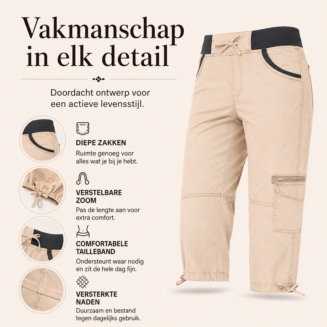 Els™ | Cargo Capri Broek Met Hoge Taille