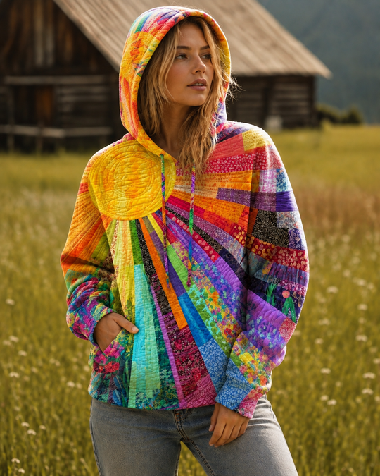 Tessa™ | Kleurrijke Bohemian Hoodie Met Patchworkdesign