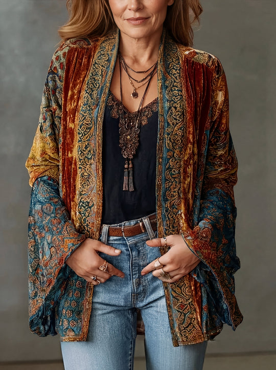 Nera™ | Elegante vintage print kimono