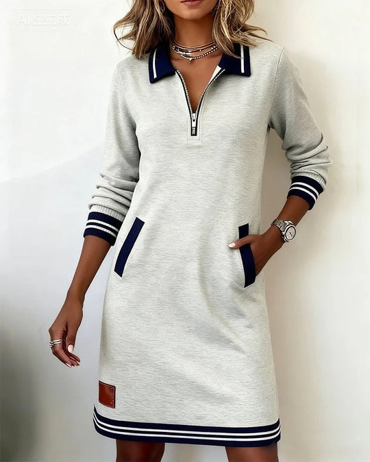 Sylvia™ | Chic Langemouw Katoenen Jurk