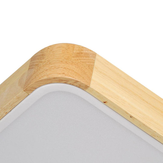 Löla – Moderne LED Plafondlamp met Hout & Acryl Diffuser