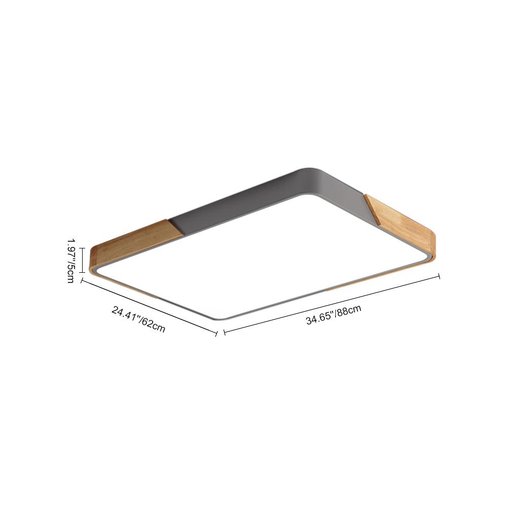 Löla – Moderne LED Plafondlamp met Hout & Acryl Diffuser