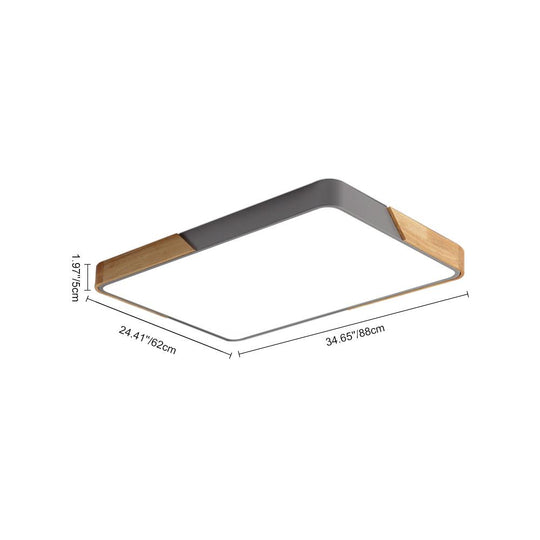 Löla – Moderne LED Plafondlamp met Hout & Acryl Diffuser