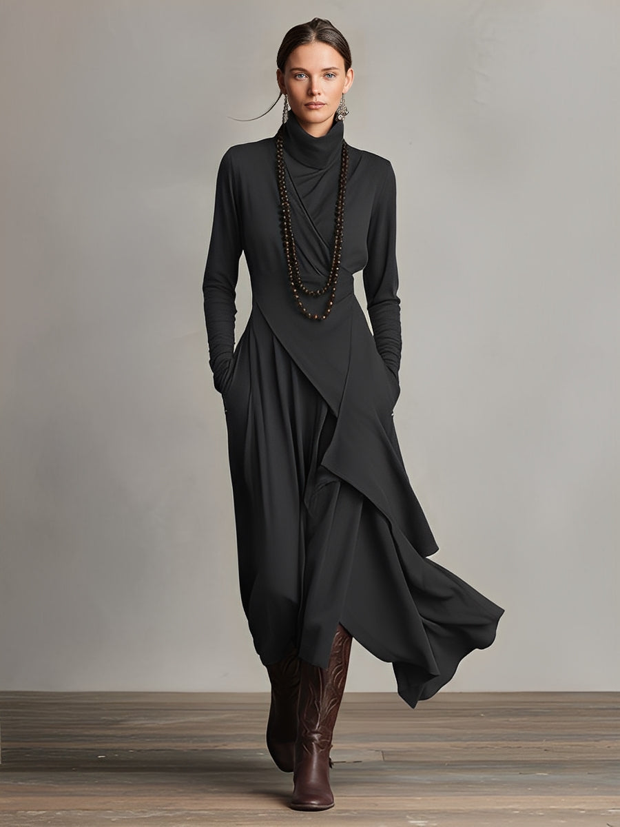 Nori™ | Moderne Flowy Maxi Jurk