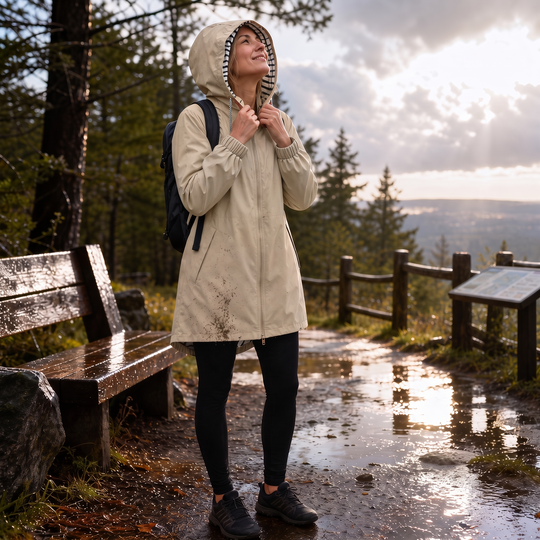 Rainfell – Waterdichte Gevoerde Inpakbare Regenjas