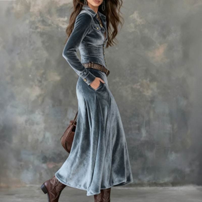 Vena™ | Moderne Flowy Maxi Jurk