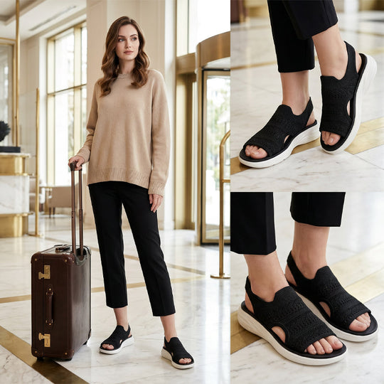 Ria™ | Comfortabele Ademende Platformsandalen Van Gebreid Materiaal