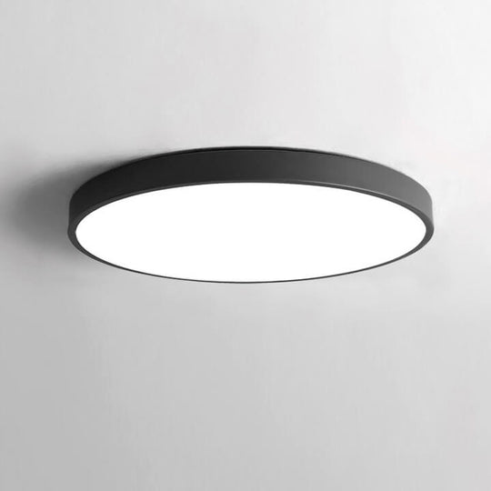 Erda – Moderne LED Plafondlamp met Acryl Kap (Zwart, 40/50 cm)