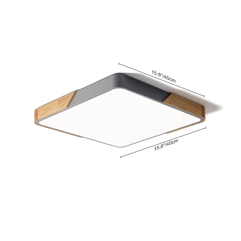 Löla – Moderne LED Plafondlamp met Hout & Acryl Diffuser