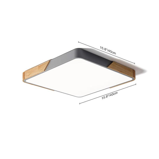 Löla – Moderne LED Plafondlamp met Hout & Acryl Diffuser