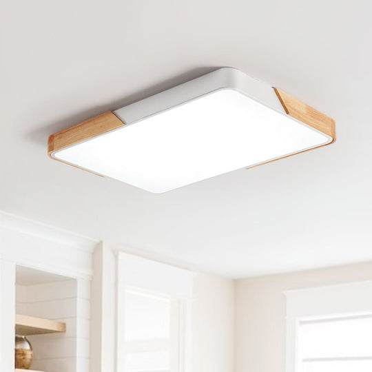 Löla – Moderne LED Plafondlamp met Hout & Acryl Diffuser