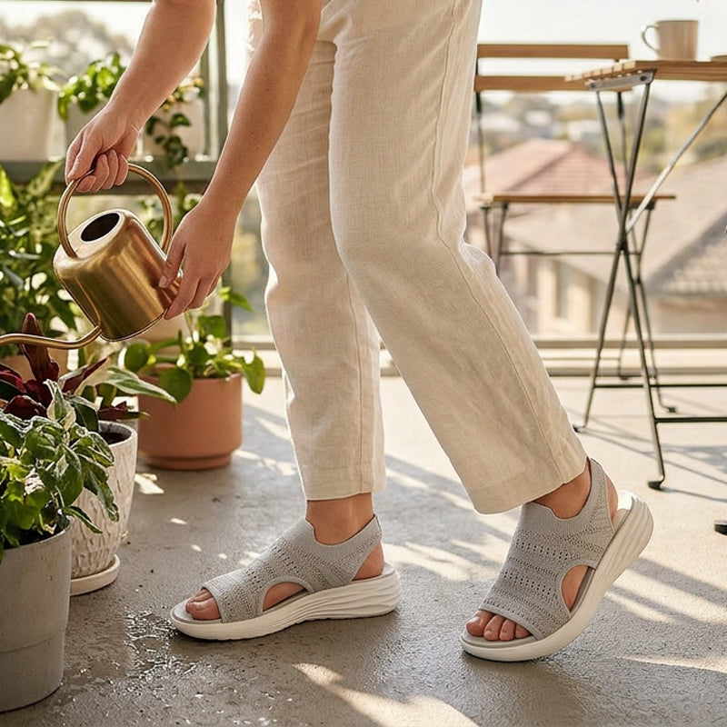 Ria™ | Comfortabele Ademende Platformsandalen Van Gebreid Materiaal
