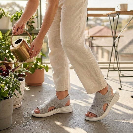 Ria™ | Comfortabele Ademende Platformsandalen Van Gebreid Materiaal