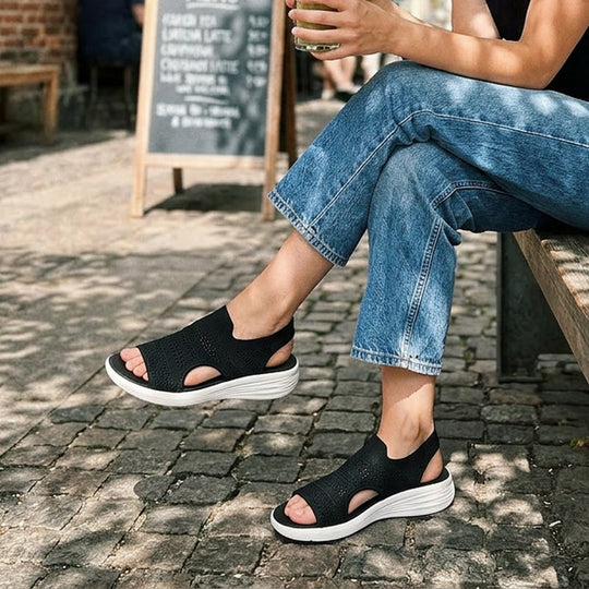 Ria™ | Comfortabele Ademende Platformsandalen Van Gebreid Materiaal